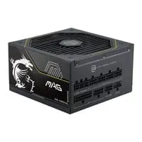 1000W MSI MAG A1000PLS PCIE5 PSU, Black, Fully Modular, 80 PLUS Platinum, Single Rail, 83.3A, 135mm FDB Fan, ATX 3.1