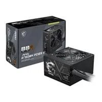 750W MSI MAG A750BN PCIE5 II PSU, Black, Fully Wired, 80PLUS Bronze, Single Rail, 62A, 120mm FDB Fan, ATX 3.1