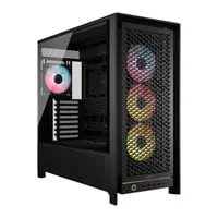 CORSAIR FRAME 5000D RS Mid Tower Chassis, Black, ARGB, TG Window, 4 x 140mm RGB Fans, USB-C, mATX / ATX / E-ATX