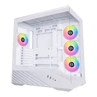 Lian Li Vector V100, White, Dual Chamber ARGB Mid Tower, Tempered Glass, 4x 120mm ARGB Fans, Reverse Connection, E-ATX