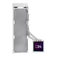 Lian Li Hydroshift II LCD-S 360N All-in-One Liquid CPU Cooler, White, Fanless, 3.4" IPS Display, Aluminium