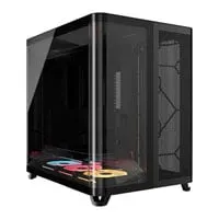 CORSAIR AIR 5400 LX-R RGB, Black, Mid Tower, Reverse Connection, 3x iCUE LINK LX120R RGB Fans, E-ATX / ATX / mATX / mITX