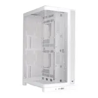 Thermaltake CAPO X Snow Dual System Chassis, Dual MicroATX Tower, White, USB-C / USB-A, 3.5mm, Back-Connect, mATX / mITX