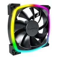 120mm Montech AX120 PWM Fan, Black, ARGB, 9 Blade, 800-1600rpm, 59 CFM, Hydro Dynamic Bearing, 4-Pin