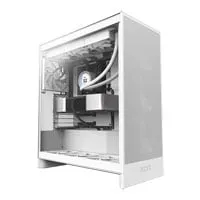 NZXT H7 Flow , White, Mid Tower Chassis w/ Tempered Glass Window, 3x 120mm Fans, USB 3.2 Gen1, EATX/ATX/mATX (2025)