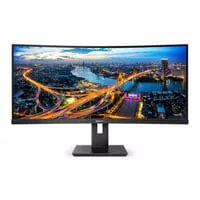 34" Philips 346B1C/00 Monitor, 1500R, UWQHD 3440x1440, 100Hz, 300cd/m², 3000:1, 4ms, ,DP/HDMI/USB-C/RJ45/Headphone