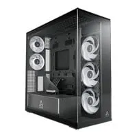 Arctic Xtender VG Clear Glass Chassis, Mid Tower, Black, 5x ARGB PWM Fans, E-ATX / ATX / mATX / mITX