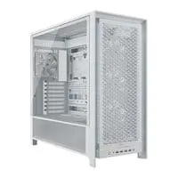 CORSAIR FRAME 5000D RS Mid Tower Chassis, White, TG Window, 4 x 140mm PWM Fans, USB-C, mITX / mATX / ATX / E-ATX