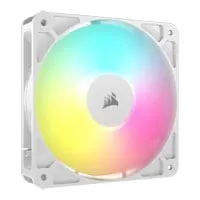 120mm CORSAIR RS120 ARGB PWM Fan, 2100RPM, 72.8 CFM, Daisy-Chain 4-Pin PWM, AirGuide Cooling, MD Bearing, White