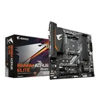 Gigabyte B550M AORUS ELITE, AMD B550, AM4, DDR4, PCIe 4.0, Dual M.2, Realtek GbE, USB 3.2 Gen 1, MicroATX