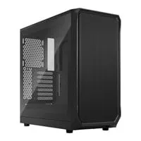 Fractal Focus 2 TG, Black, Mid Tower Chassis w/ Tempered Glass Window, 2x 140mm Fans, USB 3.0, ATX/mATX/mITX