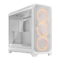 Fractal Design Meshify 3 XL RGB, White, Full Tower w/ Light TG, 3x 140mm Fans, USB 3.2 Gen2, E-ATX / ATX / mATX/ mITX