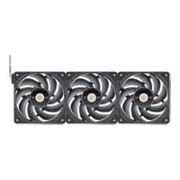 3x 120mm Thermaltake TOUGHFAN EX12 Pro, 9 Blade, 500-2000rpm, PWM, 70.8CFM, Magnetic Connection, Black