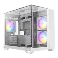 Antec CX600M Trio ARGB, White, Mini Tower Chassis w/ Tempered Glass, 3x 120mm ARGB Fans, USB Type-C, mATX/mITX
