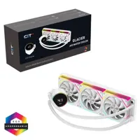 Pro Glacier 360mm LCD Temperature Display AIO Liquid Cooler - White - CIT-PRO-GLW-360-LCD