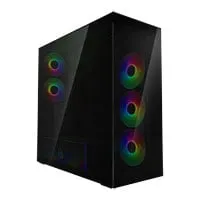 Arctic Xtender Black, Mid Tower, Tempered Glass (Dark), 3x 140 2x 120mm ARGB Fans, E-ATX / ATX / mATX / mITX