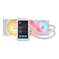 CORSAIR iCUE LINK TITAN II 360 RX LCD Cooler, White, 1x 360mm RX360 II Fan, 5" LCD Display, Aluminium/Copper, AMD/Intel