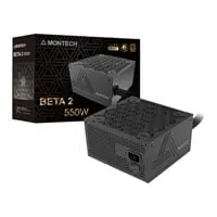 550W Montech BETA 2, Wired, 80PLUS Bronze PCIE 5.1 , Single Rail, 45.8A, 120mm HDB Fan, ATX 3.1 PSU