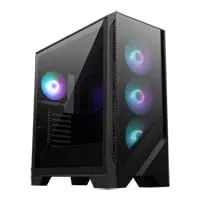 MSI MAG FORGE 320R Airflow Mid Tower Chassis, Black, 4x 120mm ARGB Fans, mITX/mATX/ATX