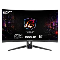 AsRock Phantom Gaming PG27FRS1A 27'' FHD 280Hz 1ms VA FreeSync Premium Curved Gaming Monitor