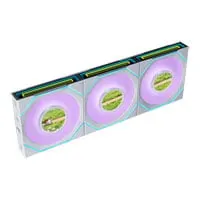 120mm Lian Li Uni Fan SL-INF LCD Flex, Triple Pack, White, 9 Blades, 2000RPM, 59.2CFM, FD Bearing, PWM + ARGB
