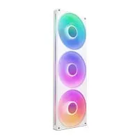 420mm NZXT F420 RGB Core Single-Frame Fan, White, 2,000 ± 200 RPM, 98.61CFM, 34.5dB, 3 x 140mm, 4-Pin PWM + 4-Pin RGB
