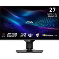 27" MSI MAG 274UPDF E16M 4K 160Hz / FHD 320Hz AI Dual Mode IPS Gaming Monitor, 3840x2160, 0.5ms, DP/HDMI2.1/USB-C