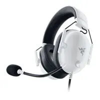 Razer BlackShark V2 X Playstation Headset, White, Cardioid Mic, 50mm TriForce Drivers, Memory Foam Cushions, 3.5mm