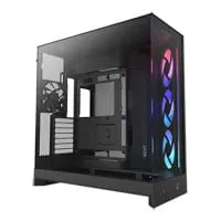 NZXT H9 Flow RGB (2025), Dual Chamber Mid Tower, Black, 3x 140mm RGB Core, Reverse Connection Ready, E-ATX, ATX, mATX