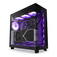 NZXT H6 Air Flow RGB Tempered Glass Mid-Tower Gaming PC Case - Black