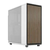 Fractal North Chalk White Mid Tower Chassis, Mesh Side Panel, 2x 140mm Fans, mITX/mATX/ATX