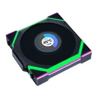 120mm Lian Li UNI FAN SL Wireless, 1.6" LCD, Reverse Flow, Black ARGB, 9-Blade, 1900RPM, 51.4CFM, FDB, L-Connect