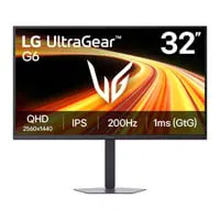 32" LG UltraGear G6 32G620B-B Gaming Monitor, IPS, 2560 x 1440, 200Hz, 1ms, HDR10, HDMI 2.0 / DP 1.4