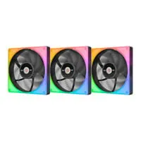 140mm Thermaltake TOUGHFAN 14 RGB 3-Pack, Black, ARGB, 9 Blade, Hydraulic Bearing, 2000RPM, 107CFM Airflow, 30.7dB, PWM