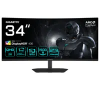 Gigabyte AORUS G34WQC2-EK 34" 3440x1440 WQHD 200Hz 1ms VA 1500R Curved FreeSync Gaming Monitor - Black