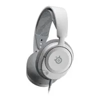 Steelseries Arctis Nova 1P Headphones, White, Over-Ear, 40mm Neodymium Drivers, Bidirectional Mic, Spatial Audio, 3.5mm