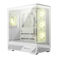 MSI MAG PANO 130R PZ, White, Mid-Tower Chassis w/ TG Window, 4x 120mm ARGB Fans, Back-Connect, ATX / mATX / mITX
