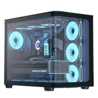 Aerocool P500C Mid Tower Curved Tempered Glass Gaming PC Case - Black - ACCM-PN01043.11