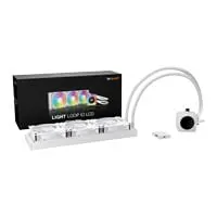 be quiet! Light Loop IO LCD 360mm AIO Cooler, White, 2.1" LCD Display, 3x Light Wings LX Fans, IO Connector, Intel / AMD