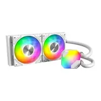 Montech HyperFlow ARGB 240, White, 240mm AIO Hydro CPU Cooler with ARGB Lighting, 2x 120mm ARGB Fans, Intel/AM