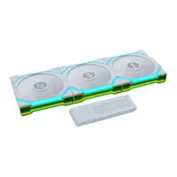 120mm Lian Li Uni Fan SL Flex, Triple Pack, White, 7 Blade, 2000RPM, 65CFM, FD Bearing, PWM + ARGB, L-Connect 3