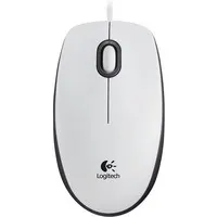 Logitech M100 Mouse - Optical Wired - White