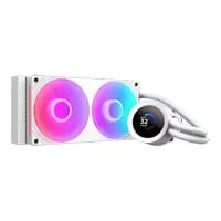 NZXT 240mm Kraken Plus ARGB AIO CPU Cooler, White, 2 x 120mm ARGB Fans, 1.54" 30Hz LCD Water Block, Intel, AMD