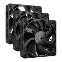 120mm CORSAIR 3 Pack iCUE LINK RX120 Fans, Black, 7 Blade, PWM, Magnetic Dome Bearing, Triple Starter Kit, iCUE Link