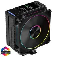 Powercool Typhoon Black ARGB Tower CPU 240W Cooler with LED Display - PC-TYPHOON-BLK