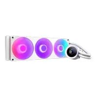 NZXT Kraken Plus 360mm ARGB AIO CPU Cooler, White, 3x ARGB 120mm Fans, 1.54" 30Hz LCD Water Block, Intel, AMD