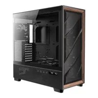 Antec Flux PRO Wood Tempered Glass Full Tower Gaming PC Case - Black