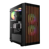 Gamdias AURA GC4 ARGB Tempered Glass Mid Tower Gaming PC Case - Black