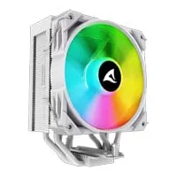 Sharkoon A40 RGB White CPU Air Cooler, 1x 120mm PWM Fan, Single Tower, 4x Copper Heatpipes, 5V 4-Pin DG, Intel/AMD