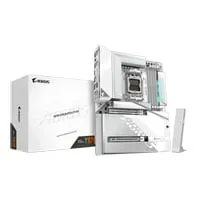 Gigabyte X870 AORUS STEALTH ICE, AMD X870, AM5, Reverse Connector, DDR5, PCIe 5.0, 4x M.2, WiFi7/5 GbE, USB 4.0, ATX